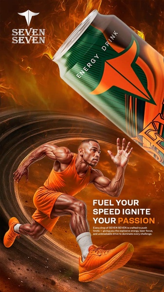 energy drink, canned energy drink, sports energy drink, performance drink, energy beverage, workout drink, brand awareness, product launch, editorial, lifestyle, energetic, bold, orange, green, brown
